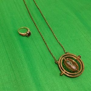 Harry Potter Set Gryffindor Ring/Time Turner